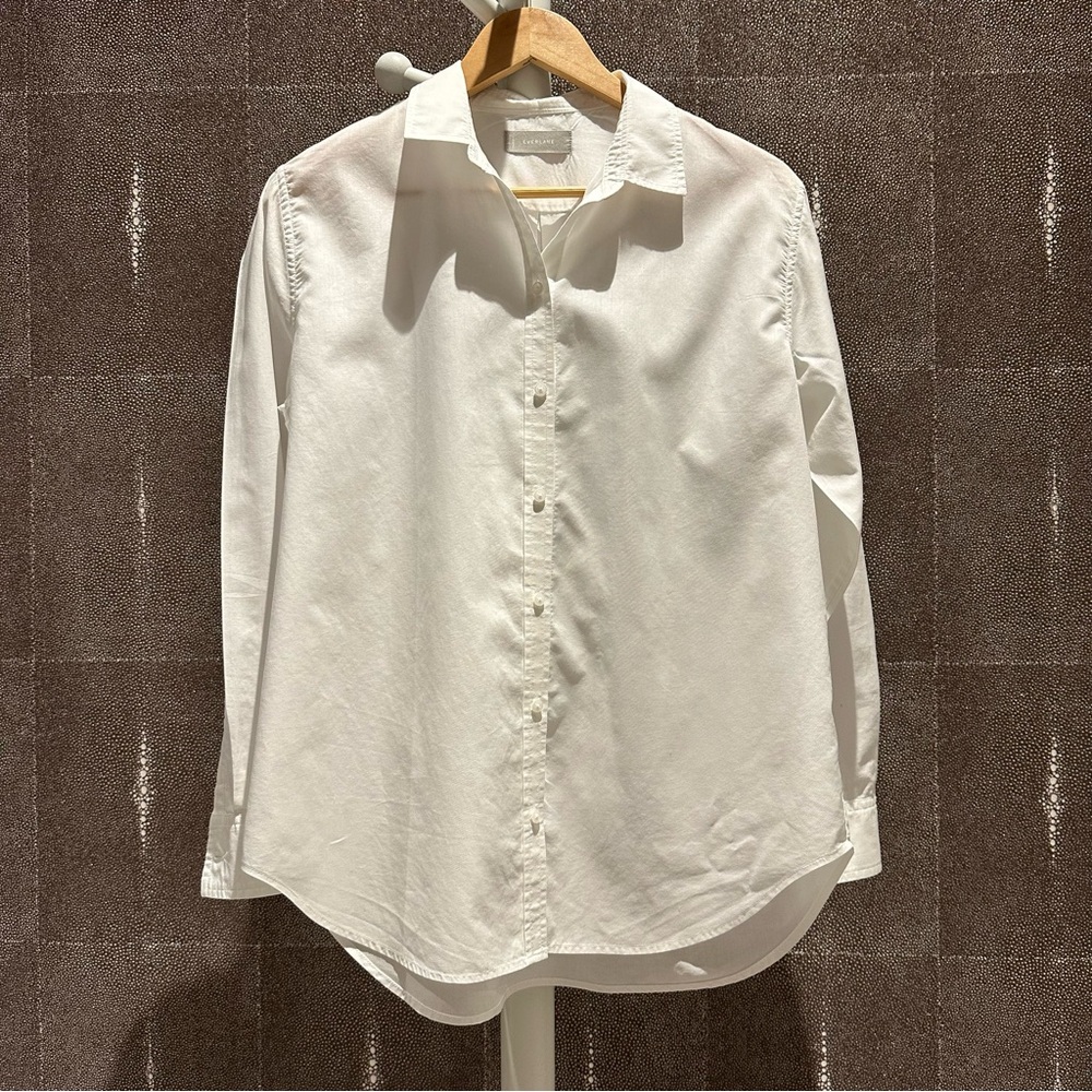 White button-down shirt (Everlane, size 10)